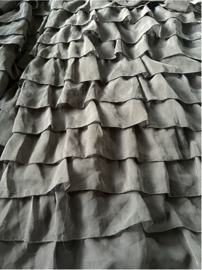 Fabric: 31”x56” Pre-Ruffled Black Sheer Fabric